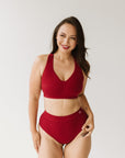 Everyday Crop Bra - Cherry