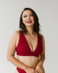 Plunge Bra - Cherry