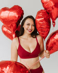 Crossover Bra - Cherry