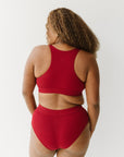 Everyday Crop Bra - Cherry