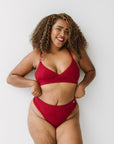 Crossover Bra - Cherry