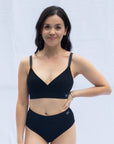 BLACK CROSSOVER WIRE LESS BRA SET + EVERYDAY BRIEF
