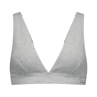 Ribbed Plunge Bra - Smoke
