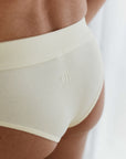 A PAIR OF CREAM CHEEKY BRIEFS SMALL SIZE COMFY AS
