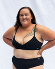 CROSSOVER BRA SET BLACK 3 XL