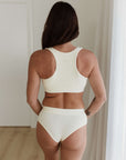 Beautiful cream bra set everyday crop and briefs
