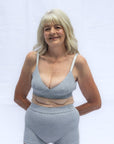 Crossover Bra Marle Grey + Boy Shorts