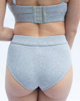 This comes in marle grey colour a Crossover bra set matched with the everyday brief for comfort