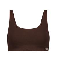 Wireless Scoop Bra - Coffee