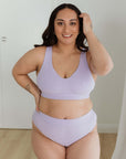 Comfy Lilac bra set scoop neck and briefs