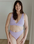 BEAUTIFUL LILAC PLUNGE BRA SET
