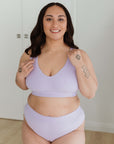 LILAC IN COLOUR OUR BRA SET WITH BRIEFS BY MODEL