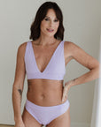 PLUNGE BRA SET LILAC AND BRIEFS SMALL SIZE