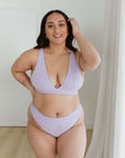 LILAC PLUNGE BRA XL AND THONG MADE FOR COMFORT