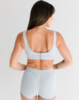 Plunge bra Marle Grey Wireless + boy shorts