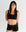 Our scoop neck bra set which is wire less for best comfort and feel that women crave. midnight black and boy shorts to finish the look