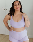 Made for comfort scoop neck bra lilac large xl and boy shorts combination