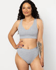 Everyday Crop Bra - Marle Grey