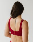 Scoop Neck Bra - Cherry