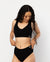 This is our Everyday crop bra in midnight black colour paired with our everyday briefs for the best ever comfort