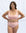 Front view modelling the scoop neck blush pink bra combined with the everyday brief