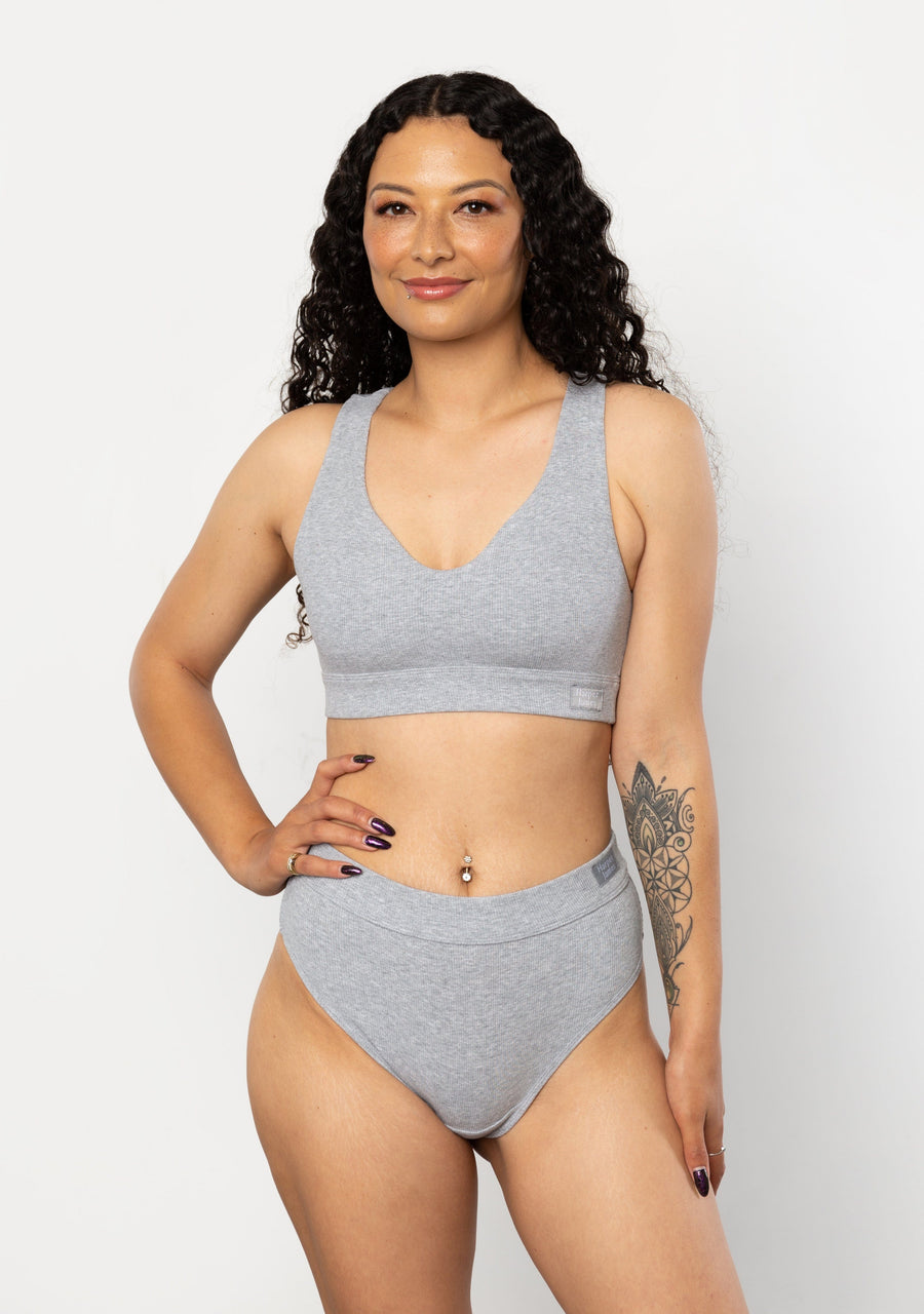 Everyday Crop Bra - Smoke