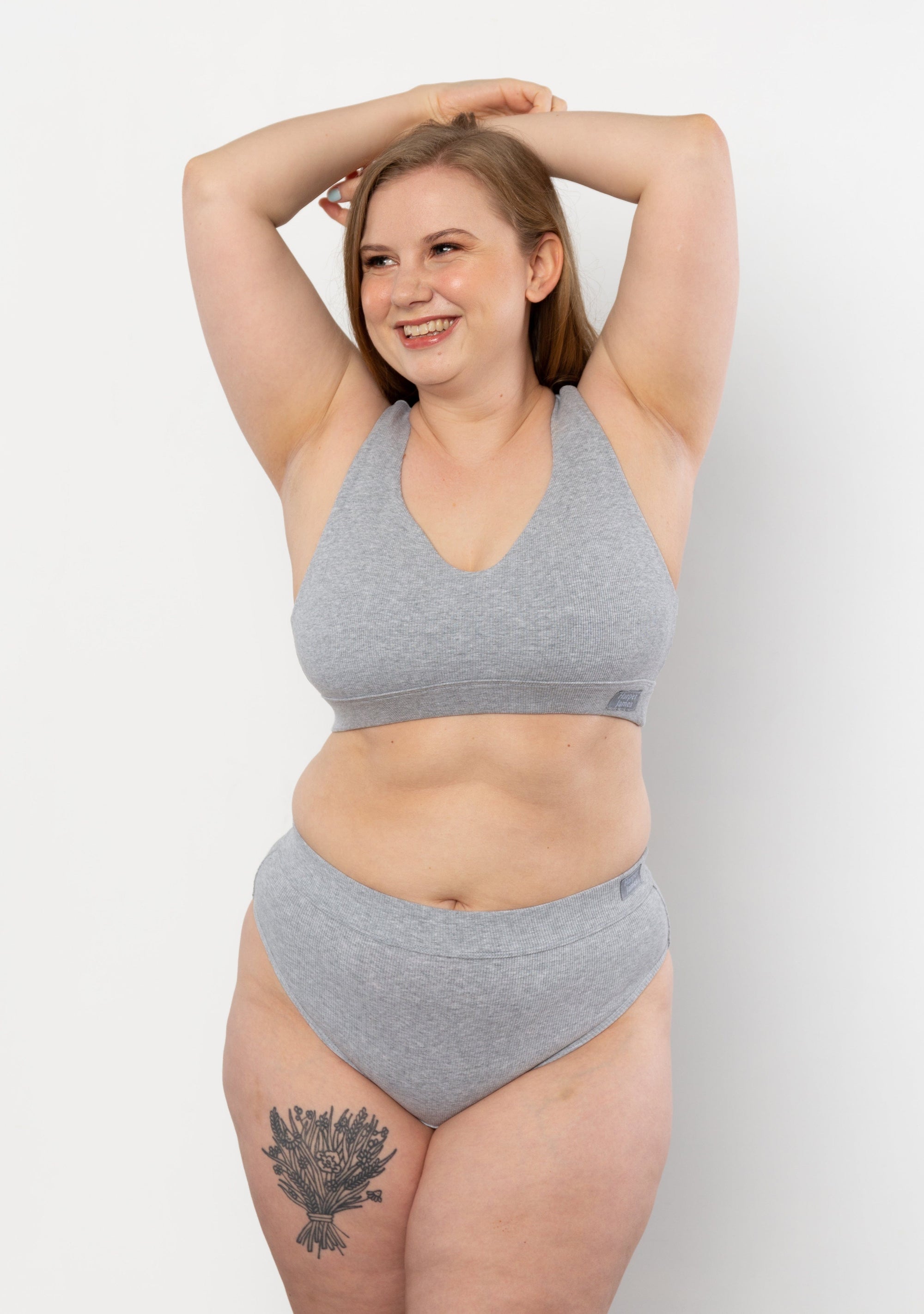 Wireless Bra Everyday Crop Bra Marle Grey